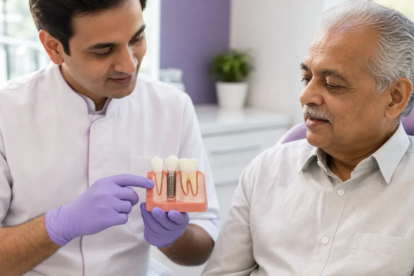 Dental Implants consultation at a modern dental clinic