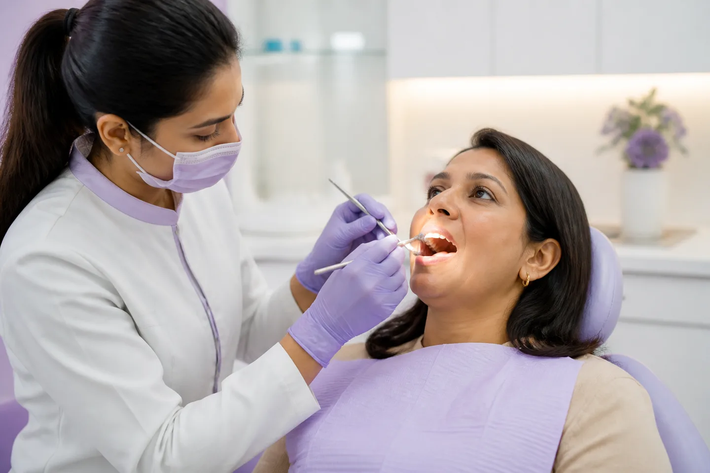 Mouth Ulcer Care consultation at a modern dental clinic